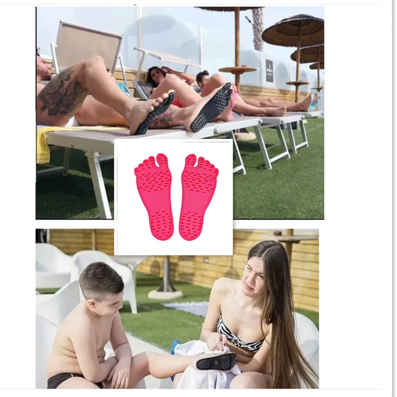 2 шт. пара наклеек для обуви клейкие подушечки носки пляжного бассейна