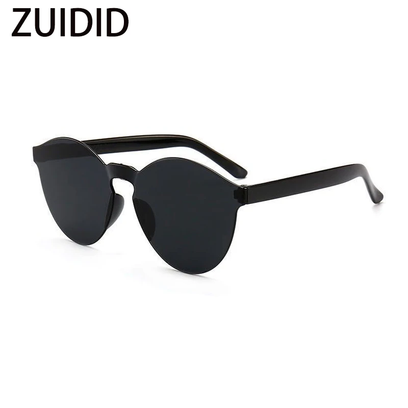 

European and American fruit color one-piece ocean piece simple design sunglasses frameless one-piece decorative glasses unisex
