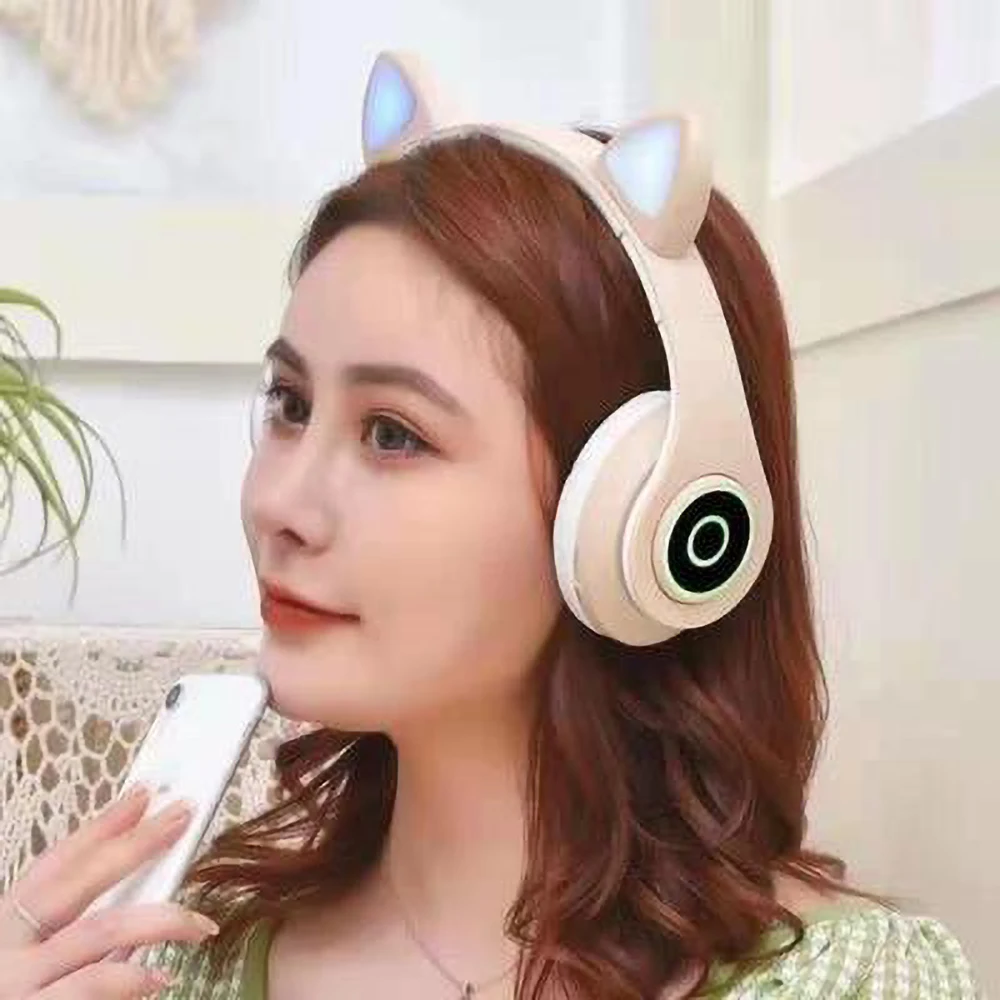 Шум шумоподавления наушники Bluetooth 5 0 молодые люди Дети гарнитуры светодиодный