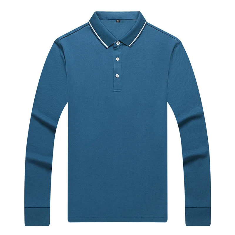 

Spring and autumn new long sleeve base polo shirt casual fashion top T-shirt mens clothing tops