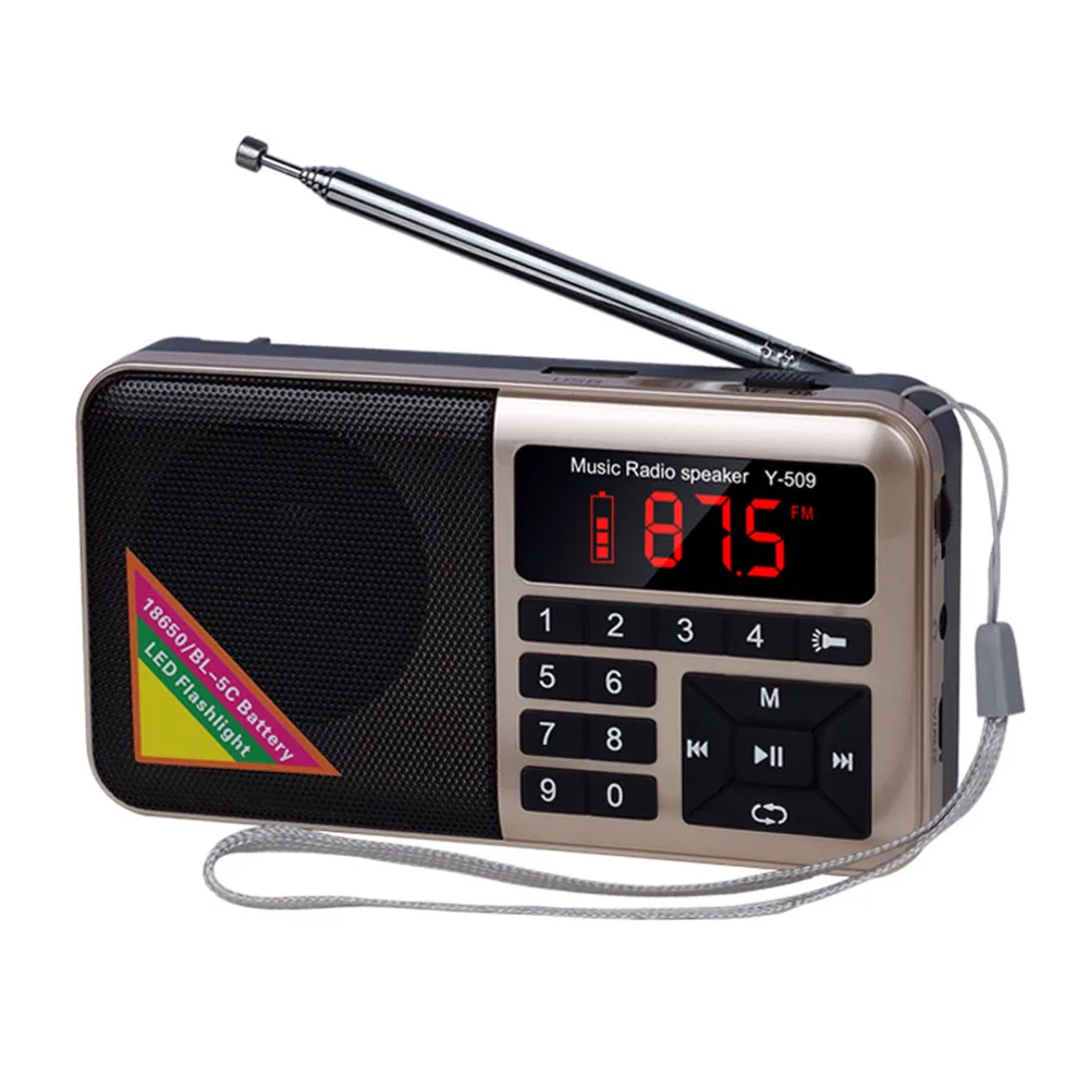 Новый портативный радио для пожилых многофункциональный медиа динамик MP3