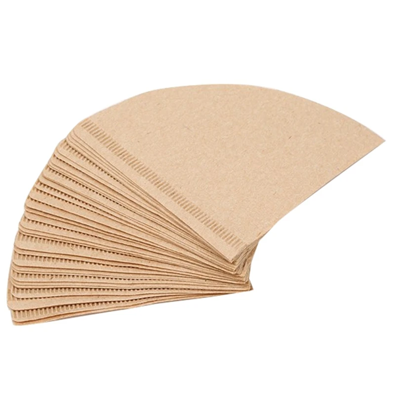 

V60 Filter Cup Coffee Filter Paper Coffee Filter Papers Unbleached Wooden Drip Paper Cone Shape Coffee Tools
