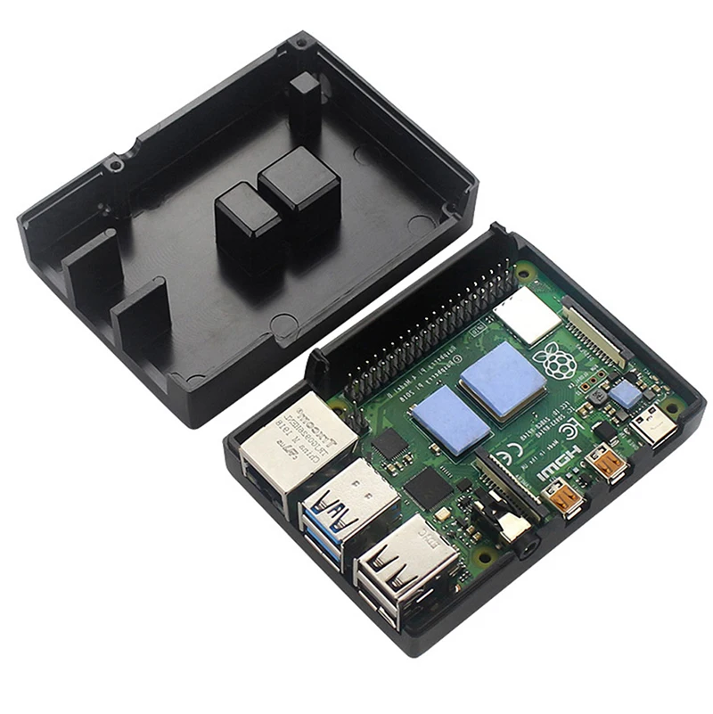 Металлический чехол с радиаторами для Raspberry Pi 4B 4 Model B|Компьютерные кабели и