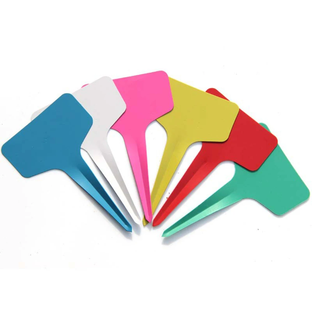 

100pcs PVC Plant Tags T-Type Flower Name Labels Nursery Markers Price Tags Sale