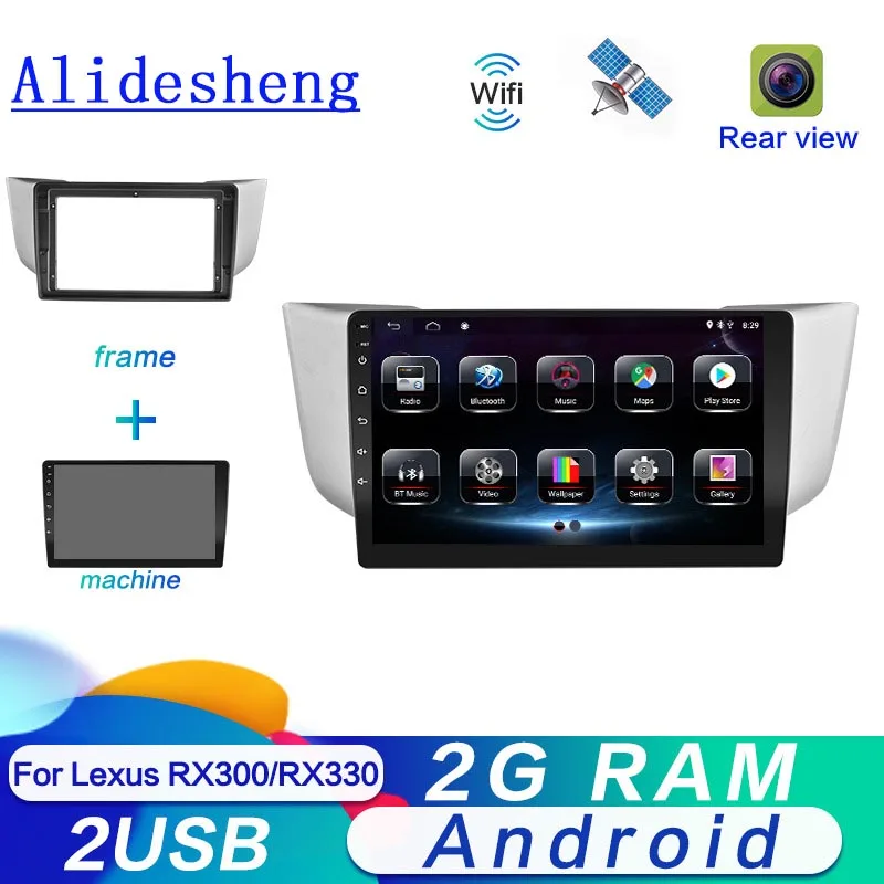Автомобильный мультимедийный видеоплеер 2 Гб ОЗУ Android 9 0 для Lexus RX300 RX330 RX350 RX400H 2004