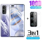 Гидрогелевая пленка 3 в 1 для камеры Honor 30 pro plus, Защитная пленка для Honor 30 pro, 30 pro plus, 30i, мягкая