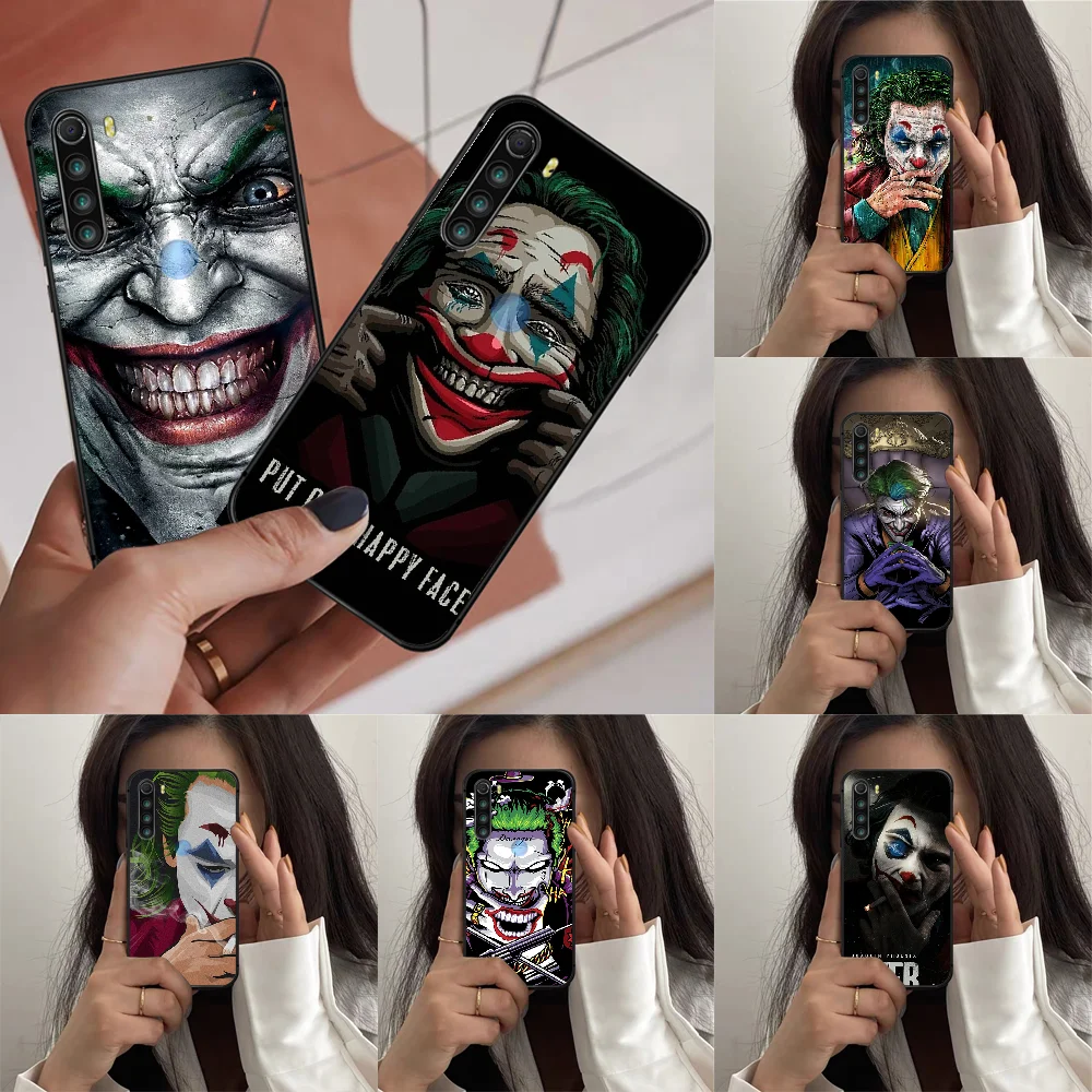 

Joker Phone Case For XIAOMI Redmi Note 6 7 8 9 10 T Pro K40 black Funda Trend Etui Soft Cover Luxury Cell Pretty Back 3D