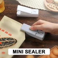 portable usb mini sealer home heat bag plastic food clip snacks bag sealing machine food packaging kitchen storage bag clips