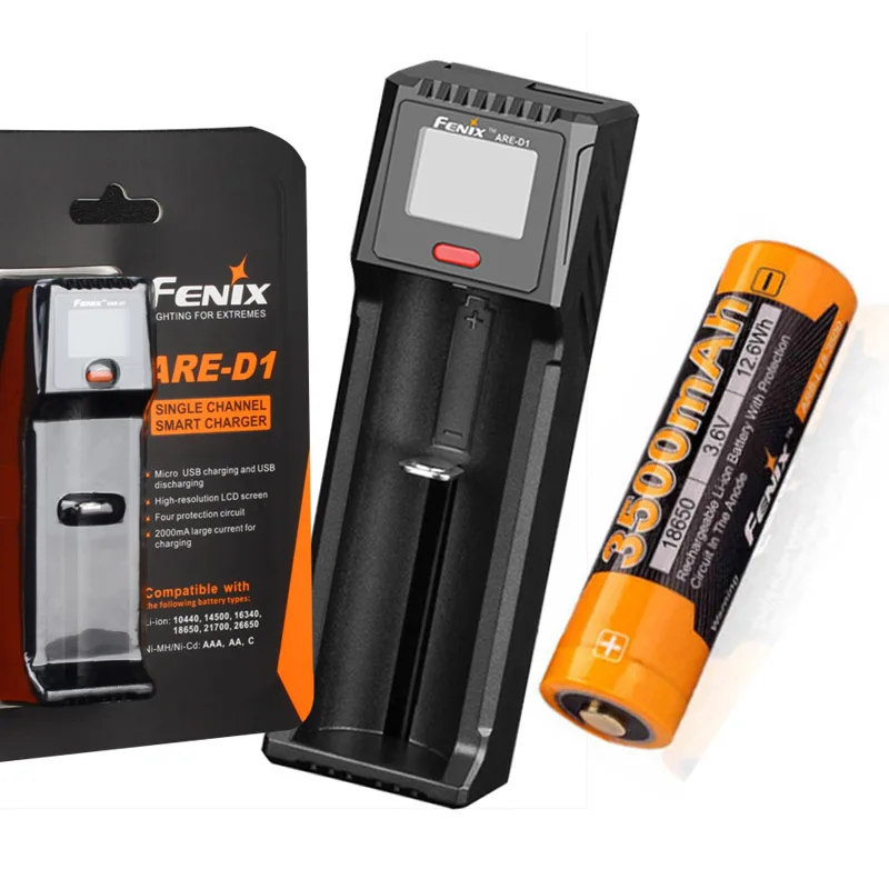 Fenix ARE D1 одноканальное умное зарядное устройство с ARB L18 3500 мАч защищенная 18650 литий