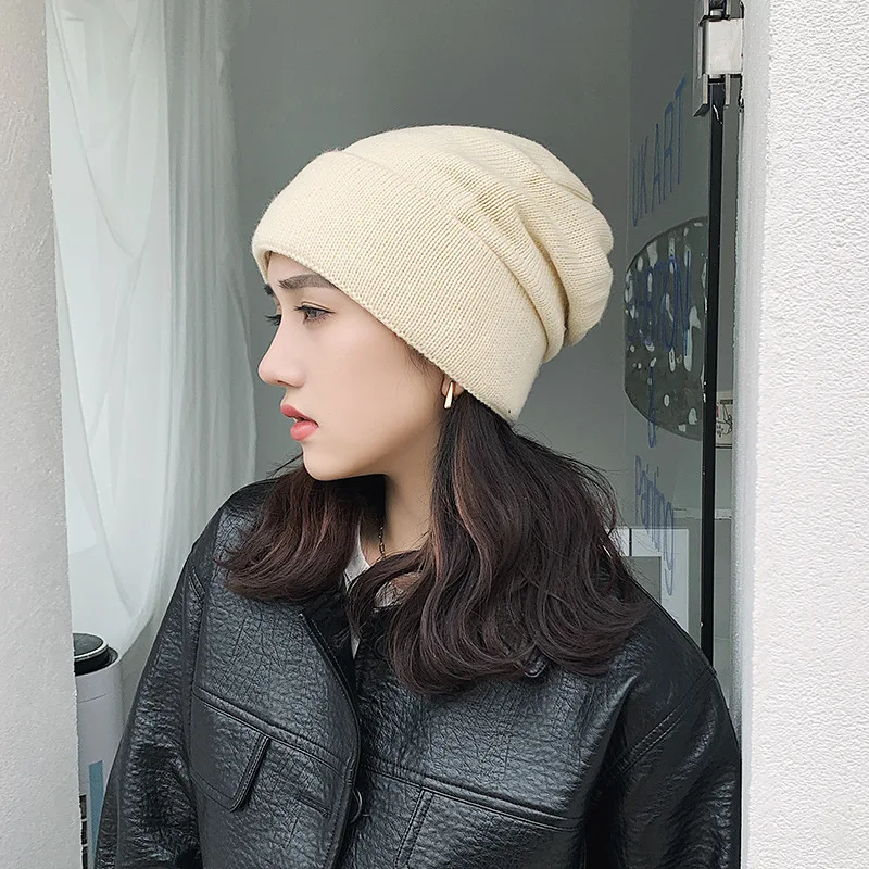 Зимняя женская шапка с логотипом бэнни однотонные шерстяные утепленные шапки