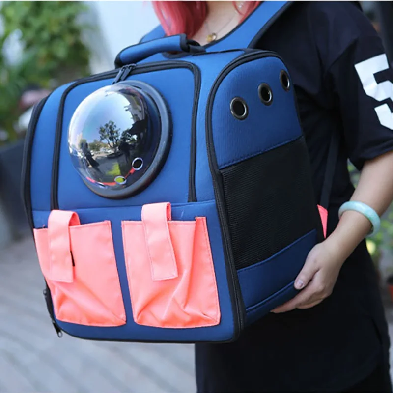 Большой рюкзак для домашних животных собак кошек переносная сумка дышащая 5