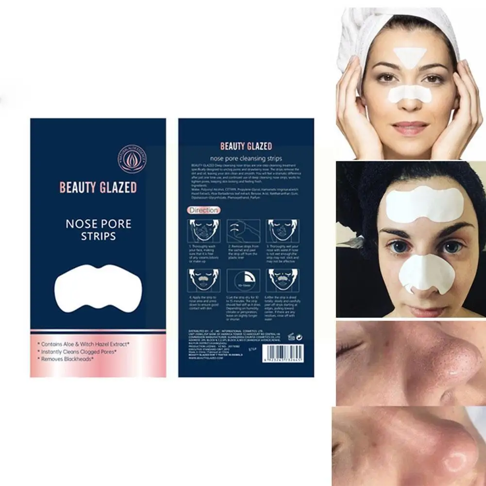 

5pcs Nose Blackhead Remover Deep Cleansing Skin Care Pore Clean Strips Treatment Pore Shrink Acne Dots Black Nose S9c2