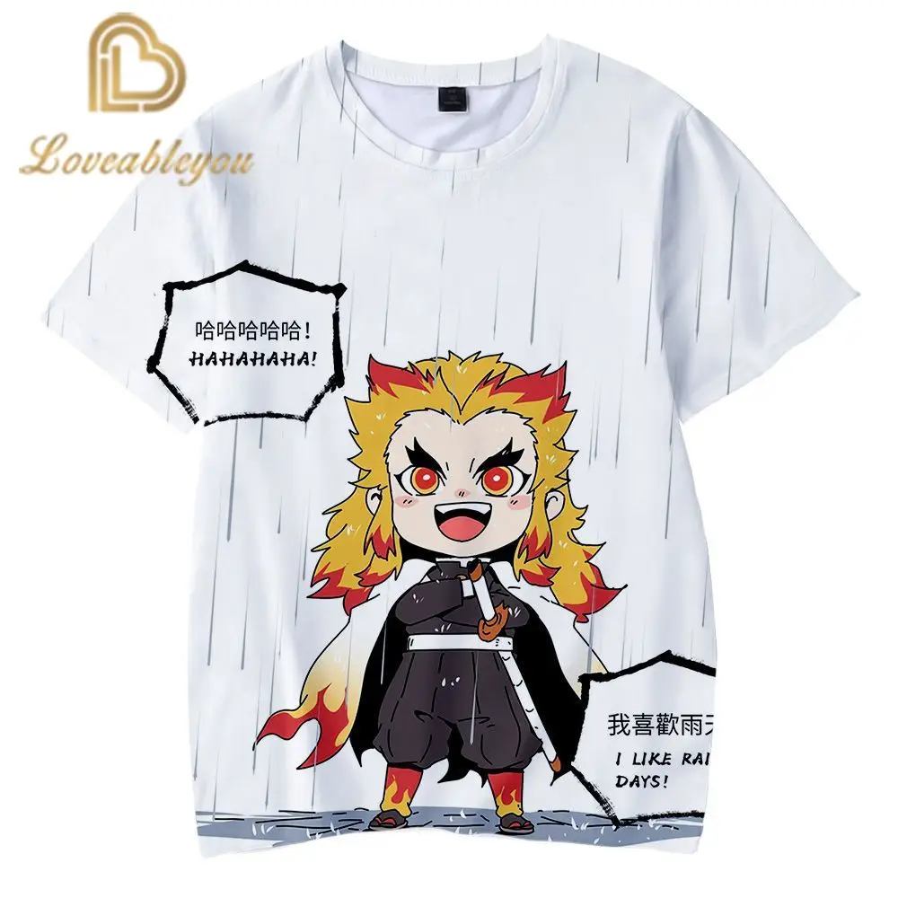 Детская футболка с героями аниме Демон-убийца кослплати рисунком кавайное