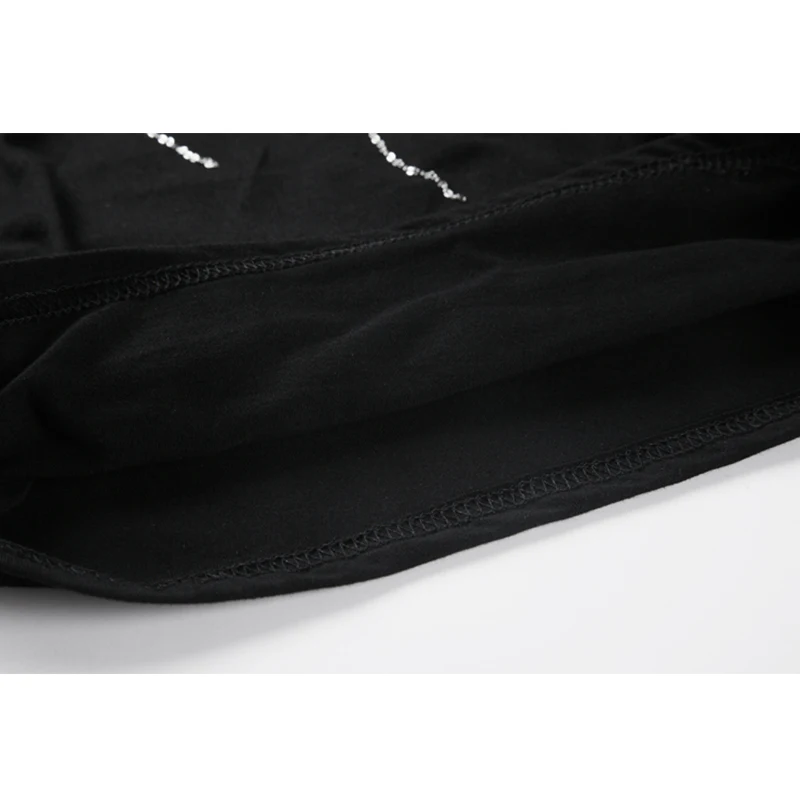 

Black&White Chain Crop T Shirt 2021 Summer Short Sleeve Women's Slim Bodycon Tees Female Party Club E-Girl Skinny Sexy Tide Tops