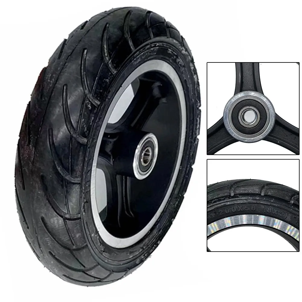 

8 Inch 200x50 Solid Tyre With Solid Tire Wheel Hub Electric Kick Scooter Rubber Non-inflatable Anti-puncture Hoverboard Parts