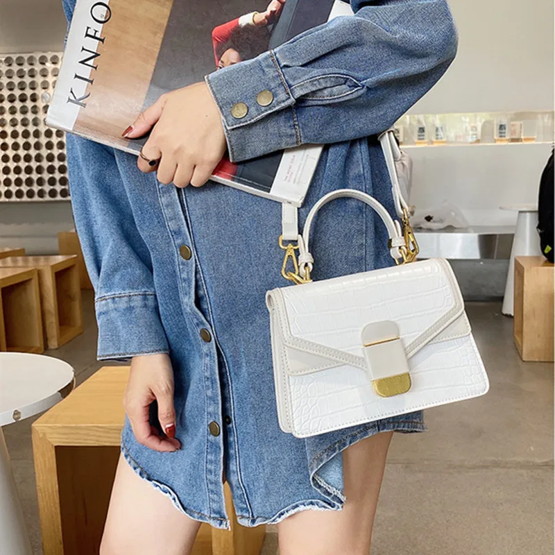 

Real Cowhide 2022 New Fashion and Luxury Designer Ladies Crocodile Pattern Flap Handbag All-match Messenger Shoulder Bag Cc Gg