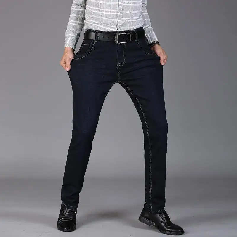 

Fashion Skinny Jeans 2019 Spring New Mens Casual Straight Biker Jeans for Men Stretch Straight Slim Fit Pants Plus Size