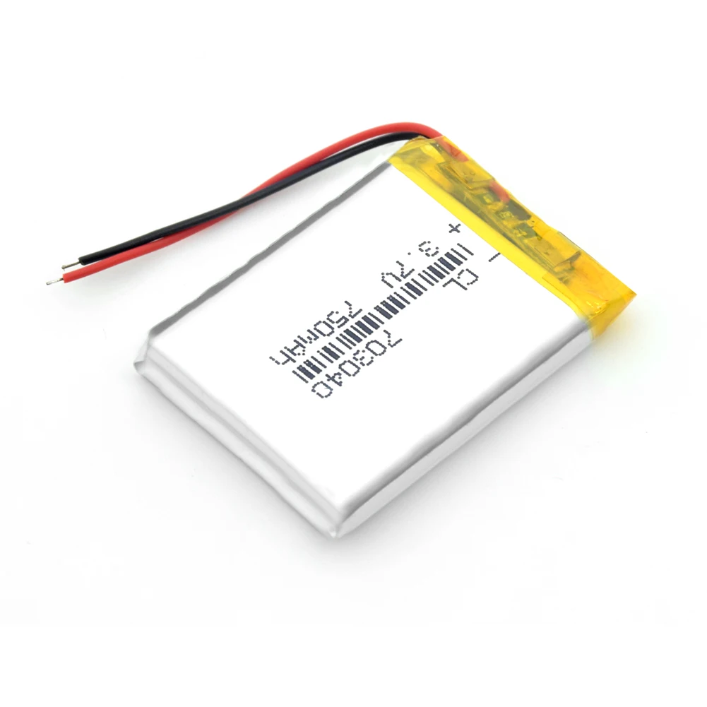 Аккумуляторная батарея 750mAh Lipo 703040 литий-полимерная сменная cells для Светодиодный