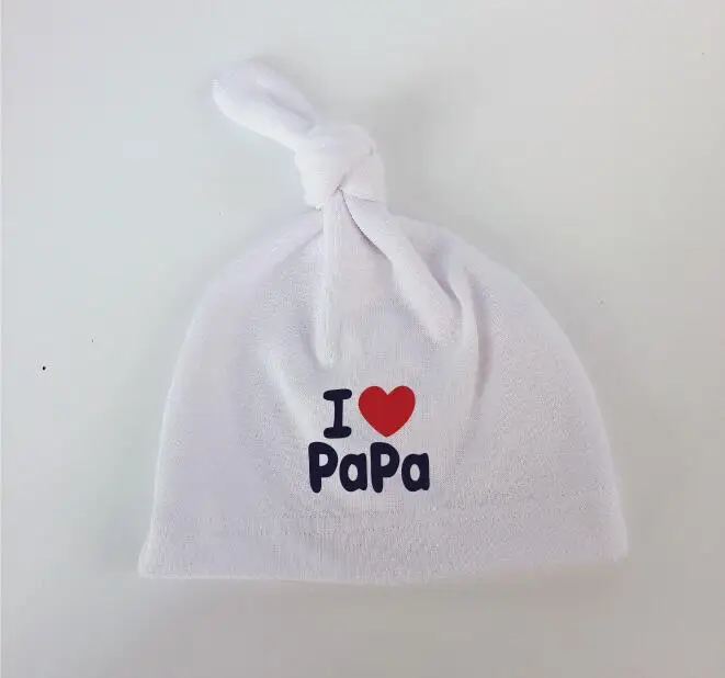 Фирменный детский Чепчик для сна шапка с надписью i love papa детская глазом девочек и