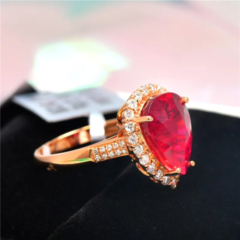 Кольцо инкрустированное красный жемчуг ювелирные изделия Индивидуальные