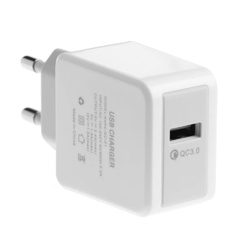 Сетевое зарядное устройство с одним usb хаб 5 В/9 В/12 В быстрая зарядка QC 3 0 вилка