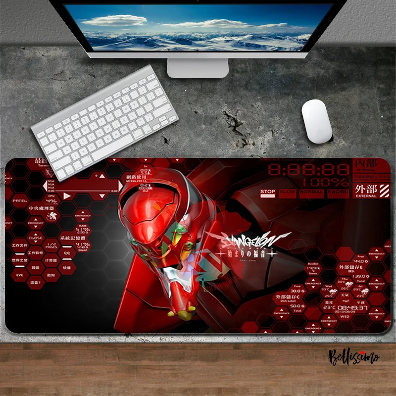 

Evangelion Large Gaming Mouse Pad PC Computer Gamer Mousepad Desk Mat Locking Edge for CS GO LOL Dota XXL Design Custom