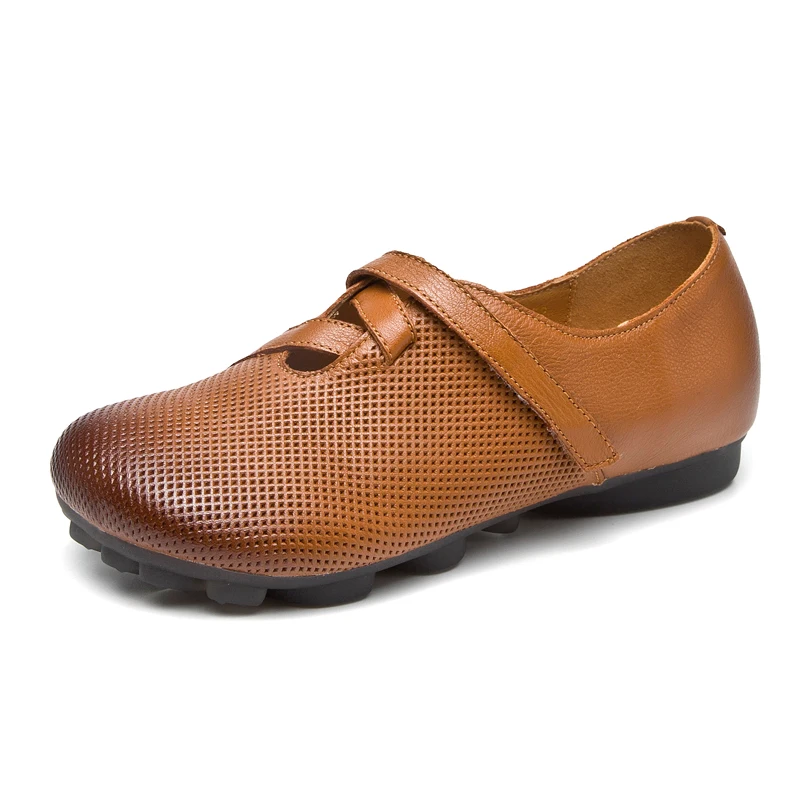 

GKTINOO 2019 Autumn New Vintage Handmade Shoes Loafers Genuine Leather Flats Women Shoes Casual shoes Fashion Women Shoes