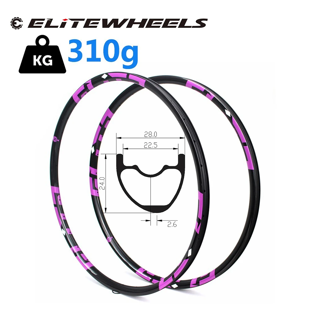 Супер светильник 29er 700c MTB из карбона только 310 г 28*24 мм 28/32 ч для езды по