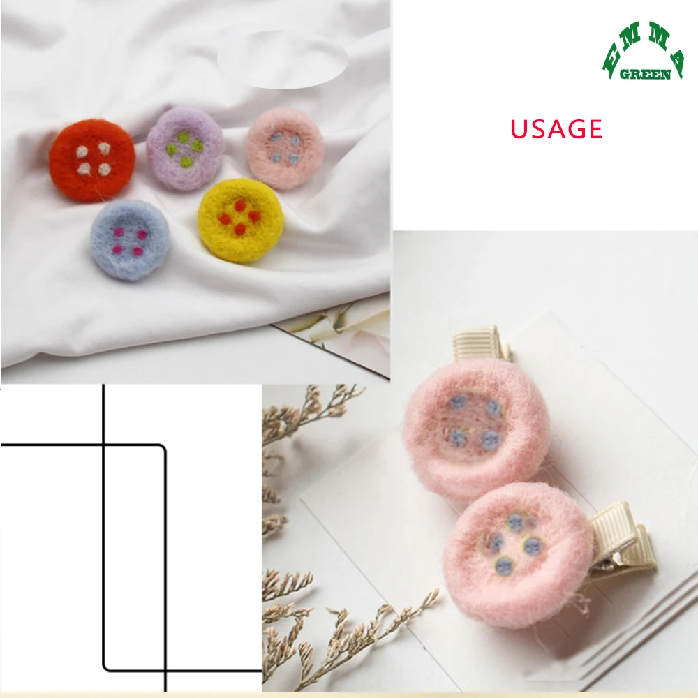 Wool Felt Balls Round Button Wool Felt Balls 10pcs Colorful Poms Ball Crafts For DIY Decoration Sewing Supplies