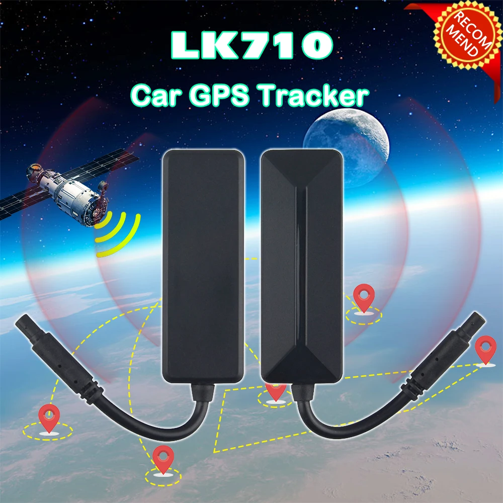 Мини GPS трекер автомобильный с сигнализацией вибрации 2G GSM LK710 локатор голосовой