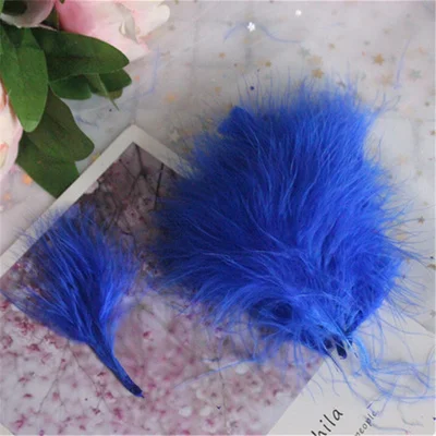 blue 50pcs 4-7 дюймов 10-16 см перья индейки Марабу пышное свадебное платье DIY ювелирные украшения декоративные аксессуары перья 50 шт - Цвет: blue 50pcs