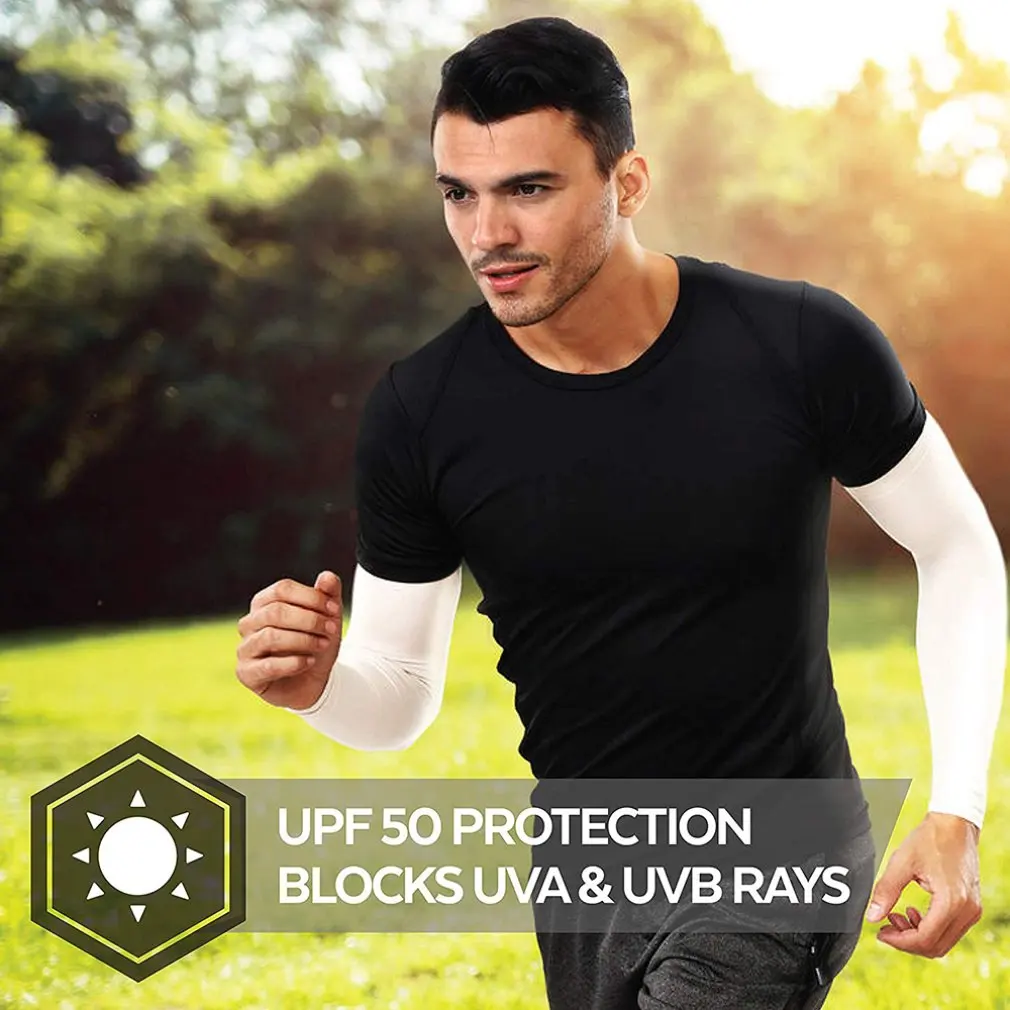 УФ Защита охлаждающий руку рукава Upf 50 компрессионные солнечные для мужчин и