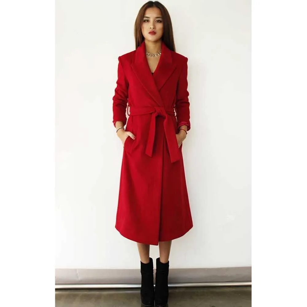 Fashion Autumn Spring Woolen Coat Women's Winter Jacket Warm Trenchcoat Plus Size Cardigan Clothes