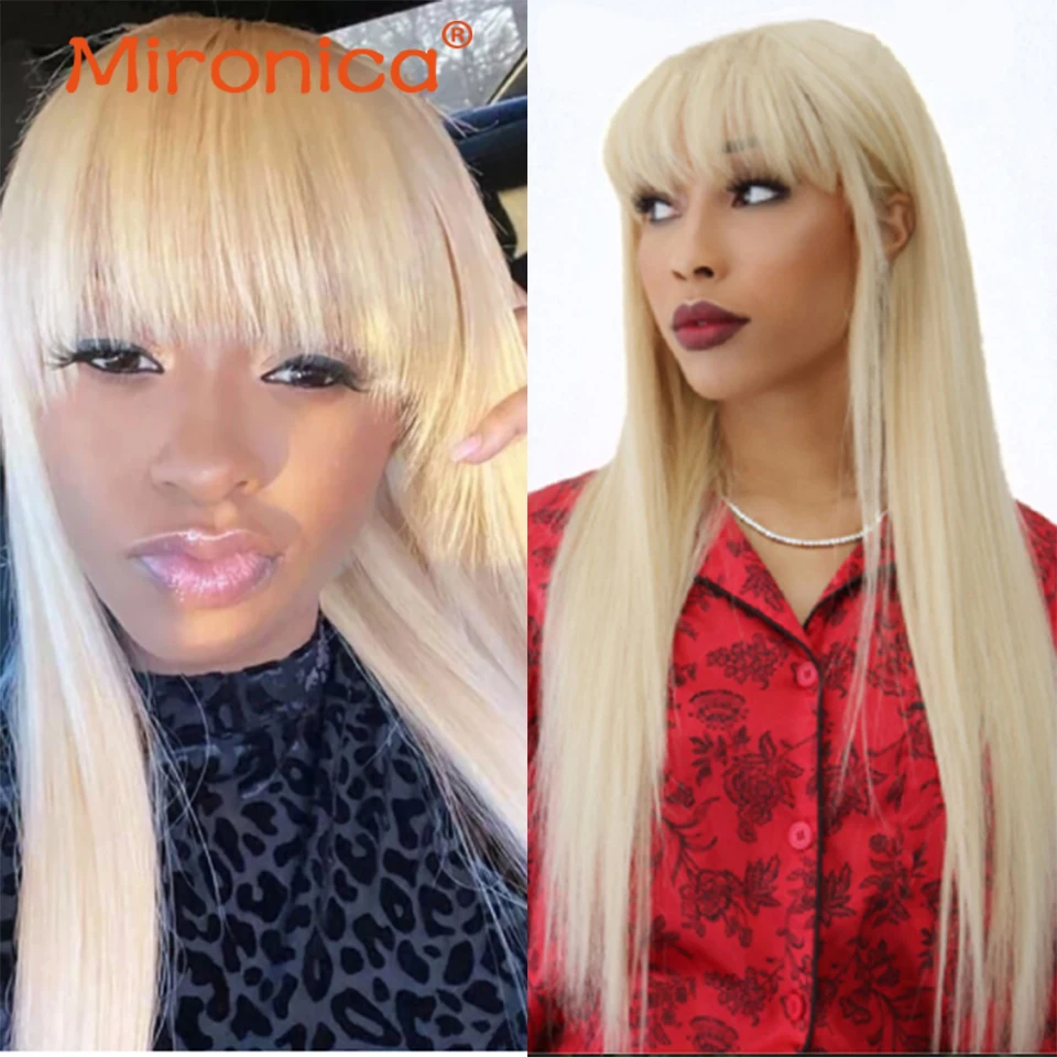 Парики из 613 светлых прямых человеческих волос парики полностью машинной работы