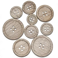 10pcs 30pcs natural color chestnut wood texture wooden buttons 10 30mm sewing scrapbooking for clothes handmade 4 holes button
