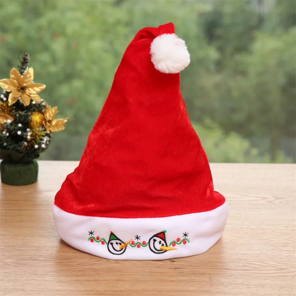 2019 Новое рождественское праздничное платье шляпа Толстый Ультра мягкий плюш