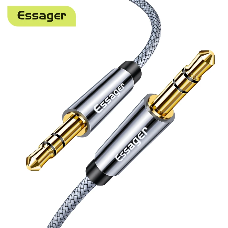 Кабель Essager со штекером 3 5 мм и аудиокабель на штекер провод Aux для Samsung Xiaomi MP3
