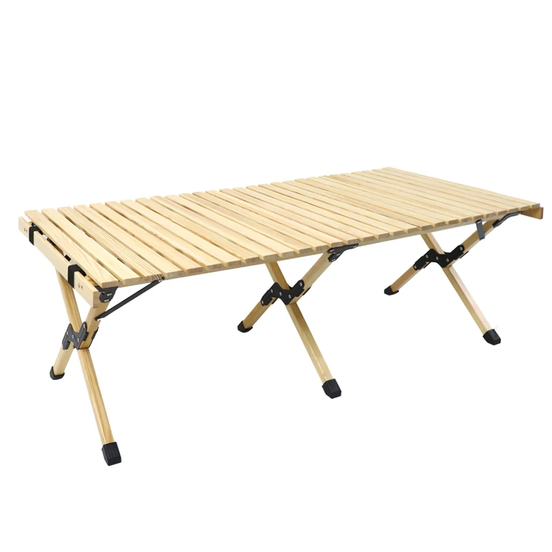 

Lighten Up Solid Wood Folding Table Outdoor Portable Egg Roll Table Self Driving Camping Field Table