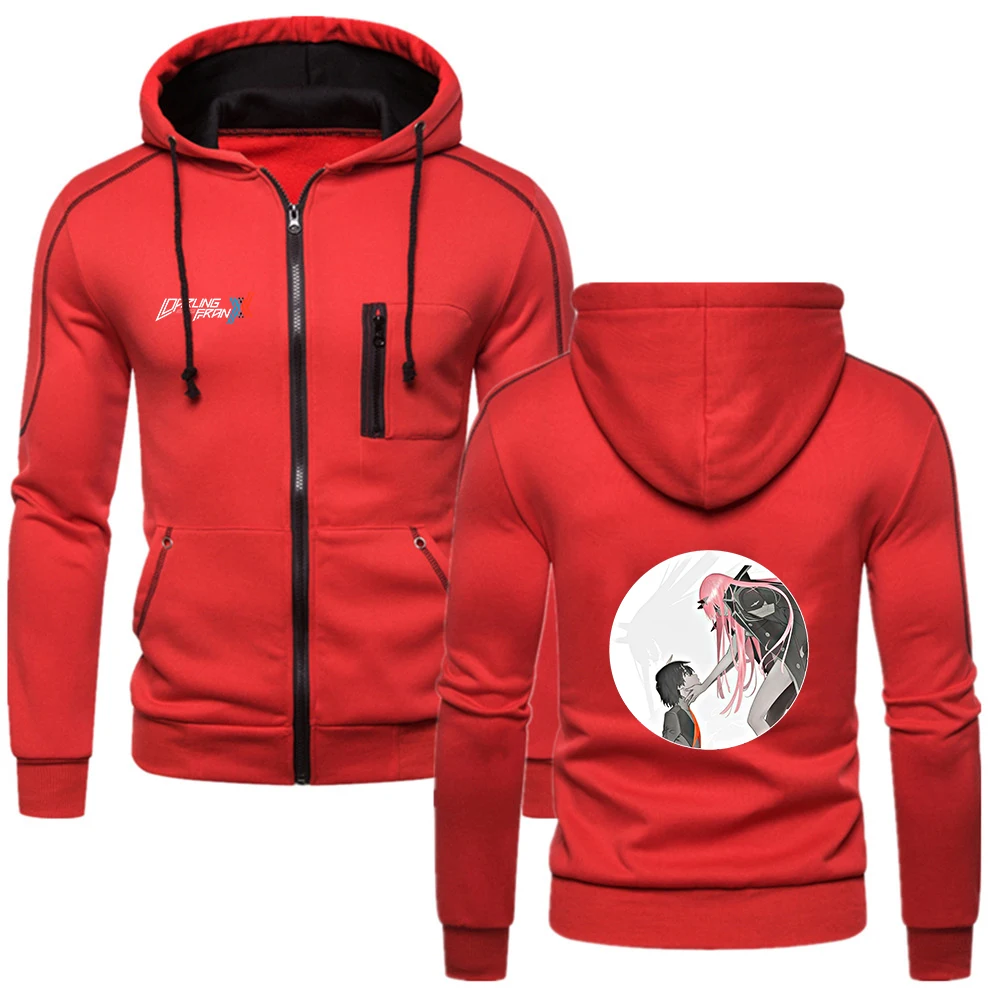 

Толстовка мужская хлопковая с капюшоном, на молнии, в стиле аниме