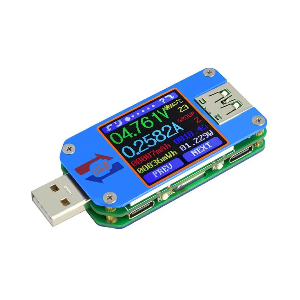 USB-тестер UM25C Type-C мультиметр вольтметр амперметр многоцелевой внешний