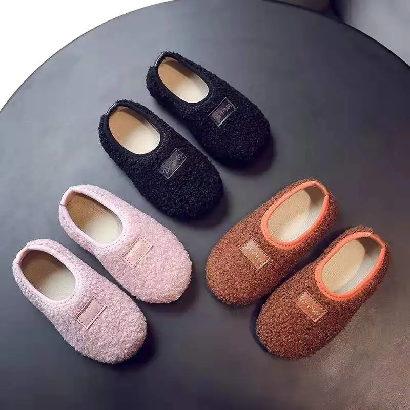 

Spring Autumn Shoes Children Slippers Plush children's shoes Boys Girls Warm Kids Loafers Shoes Baby Slippers Plush Casual Shoes