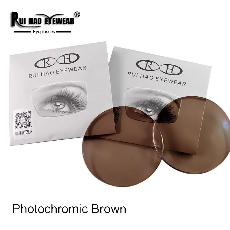 Photochromic Brown 1,56 1,61 1,67 фотохромные линзы серый коричневый солнцезащитные очки близорукость Смола uv-защитные линзы Обесцвечивающий внутренний прозрачный - Цвет линз: Photochromic Brown