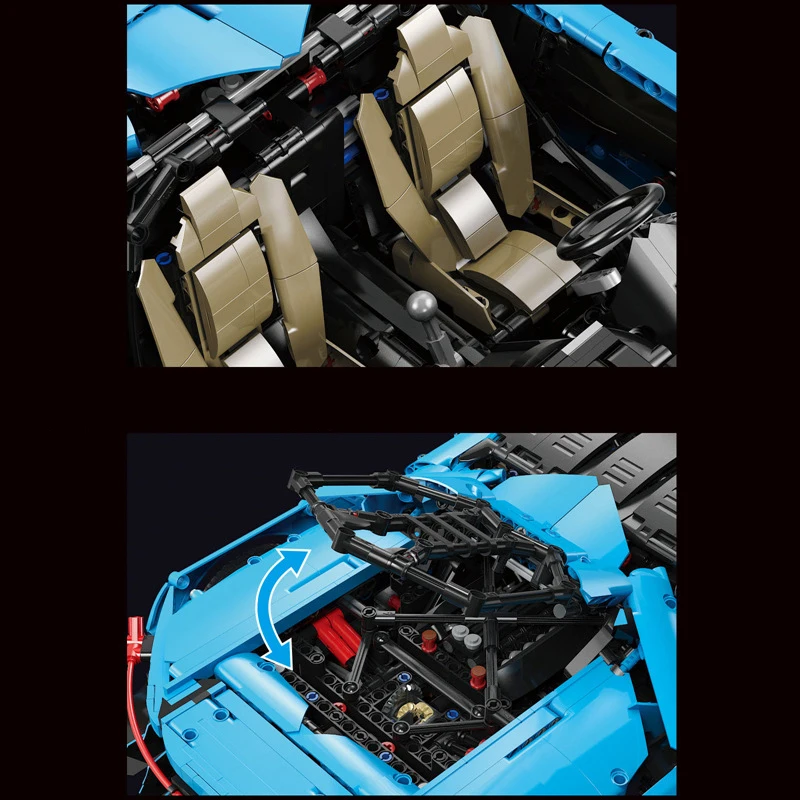 Супер 18k MOC 39933 Lamborghinis 100 лет Centenario 1:8 hypercar Technic гоночный автомобиль строительные