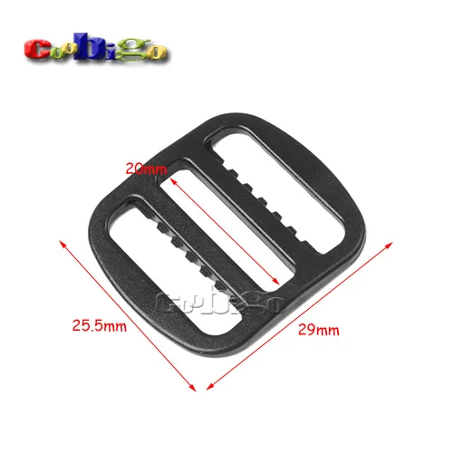 20mm Webbing 12 шт. двойной Лямки Пластиковые Tri-Glide регулируемый ползунок Пряжка для рюкзака ремни ремень аксессуары Размер 15 мм 20 мм 25 мм 32 мм - Цвет: 20mm Webbing