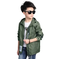 spring and autumn childrens hooded jacket fashion zipper boys windbreaker coat boy clothes fur jacket kids 5 8 10 12 4 ages