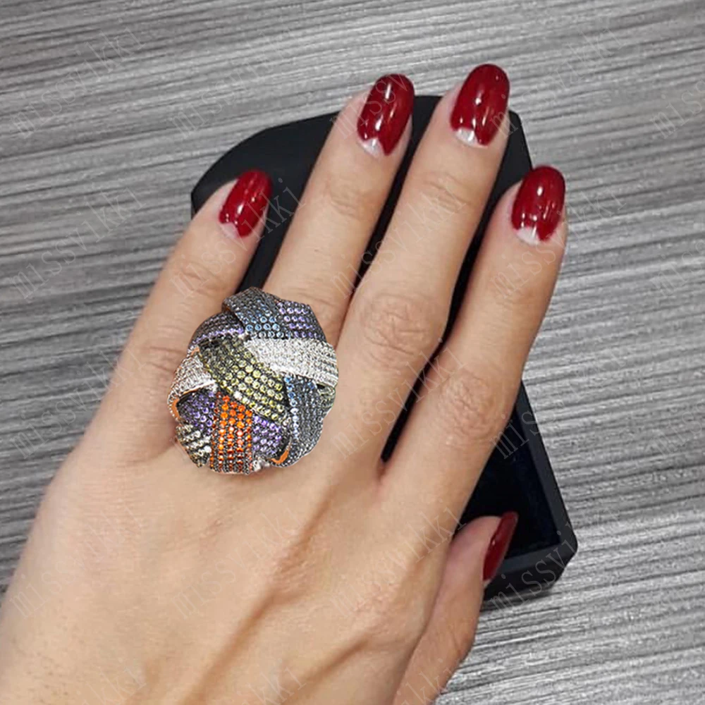 Missvikki роскошное большое кольцо Дубая для женщин Свадьба ручной работы