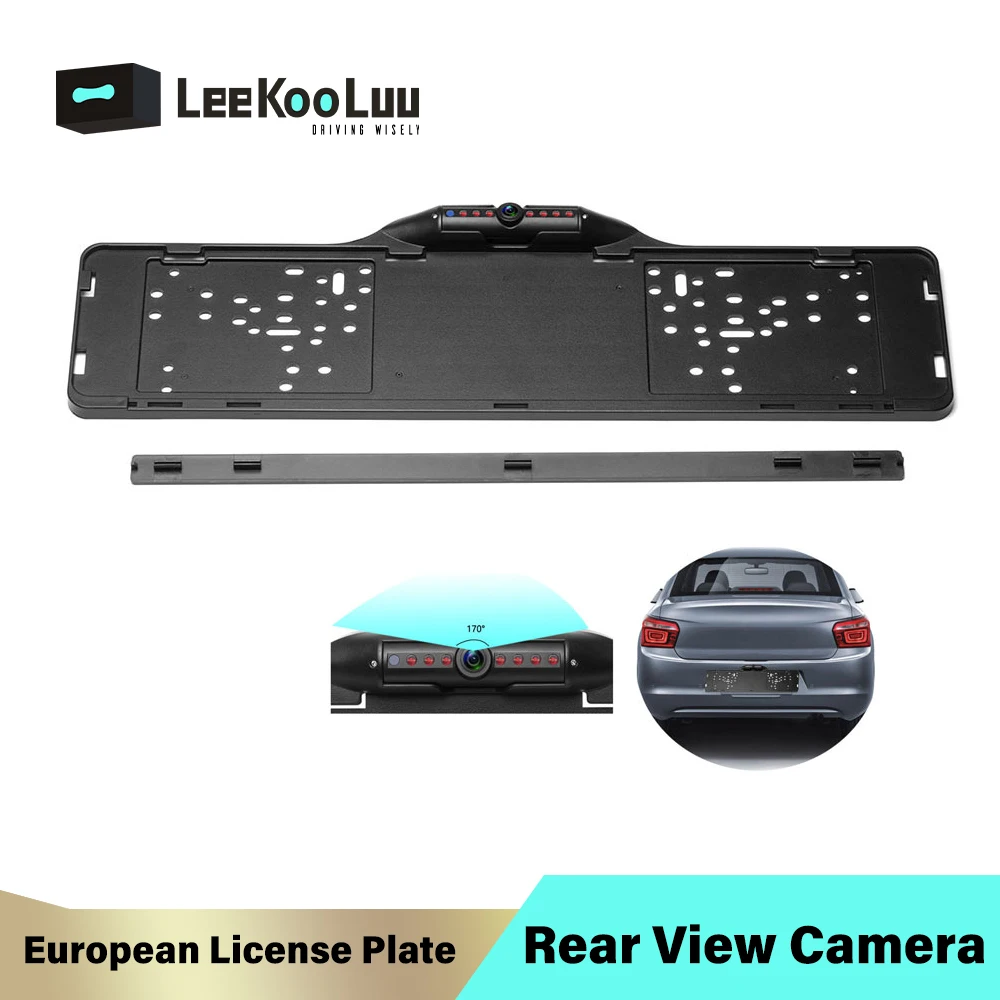 LeeKooLuu камера заднего вида рамка Европейского номерного знака водонепроницаемая