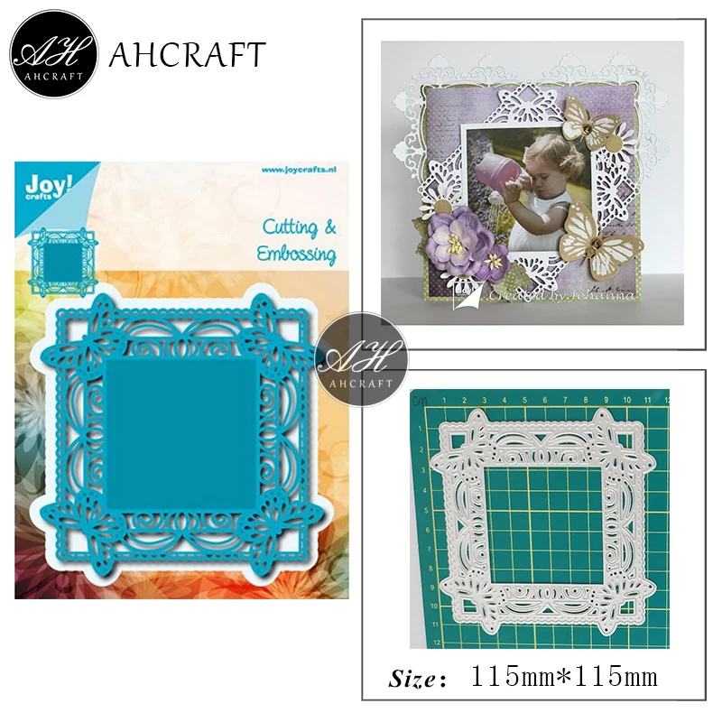 

AHCRAFT Square Lace Frame Metal Cutting Dies for DIY Scrapbooking Photo Album Decorative Embossing Stencil Paper Cards Mould