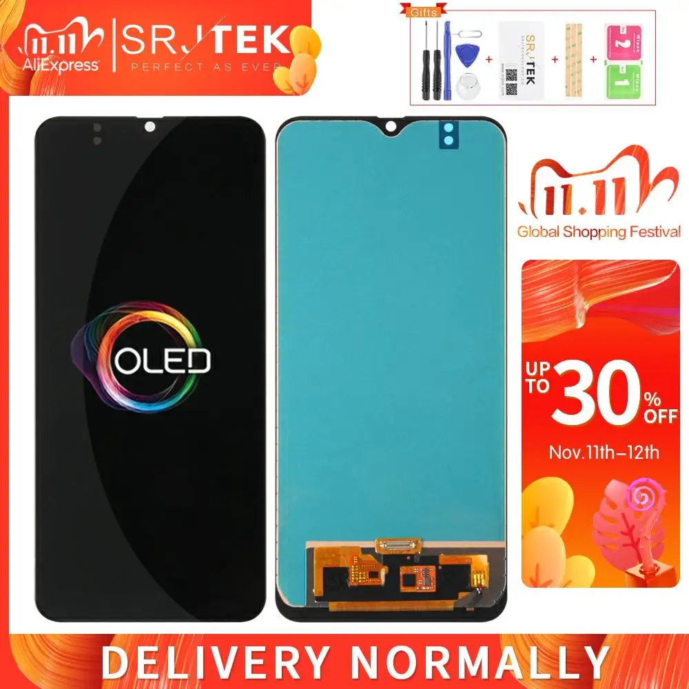 OLED дисплей для Samsung Galaxy M30 сенсорный экран дигитайзер панель в сборе замена 2019 ЖК
