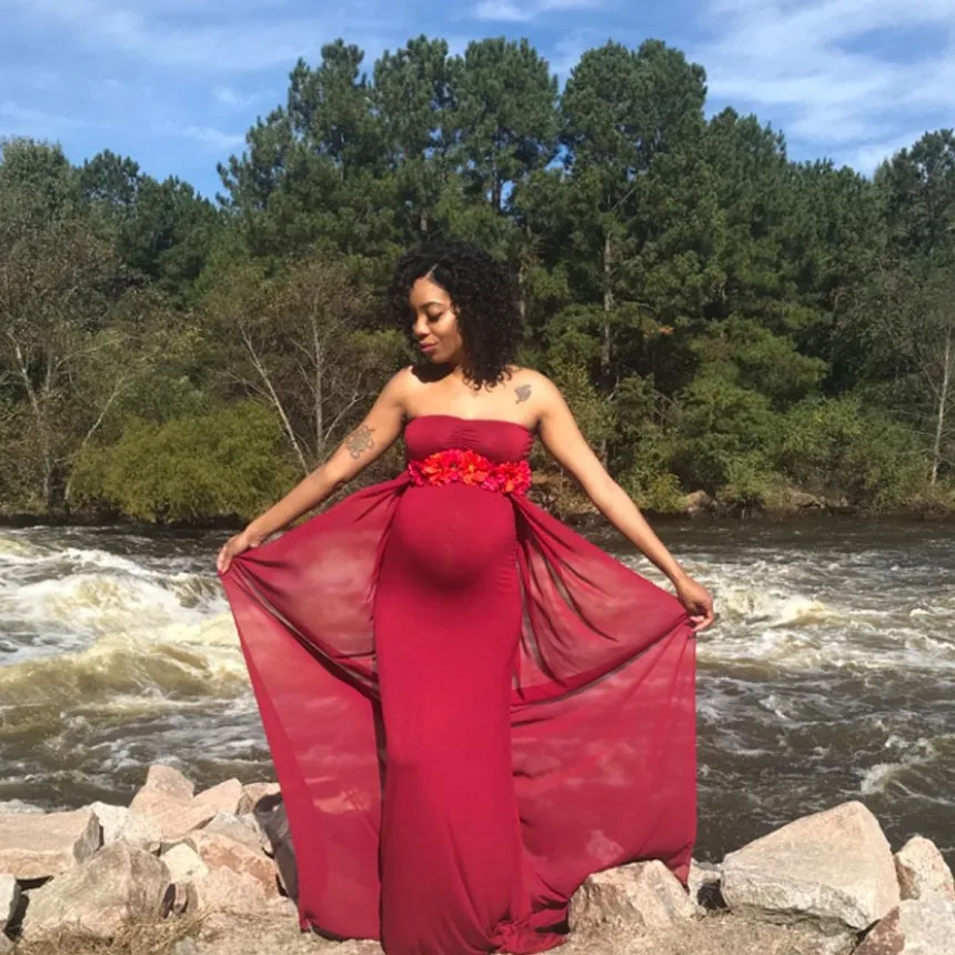 Платье для беременных с плащом без Плеч длинное платье фотосъемки элегантное